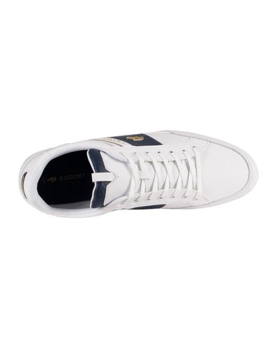 Lacoste Chaymon 0120 1 Cma Leather Trainers in White/White (White) for Men  - Lyst