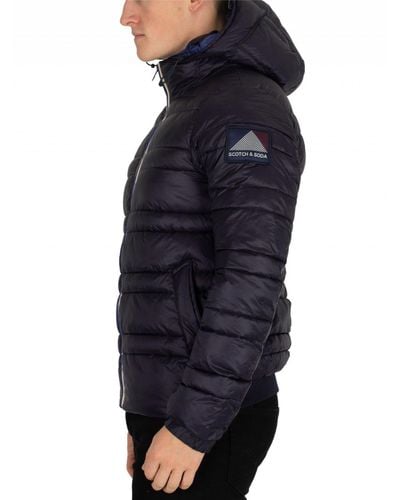 Scotch & Soda Synthetic Night Classic Down Jacket in Blue for Men 