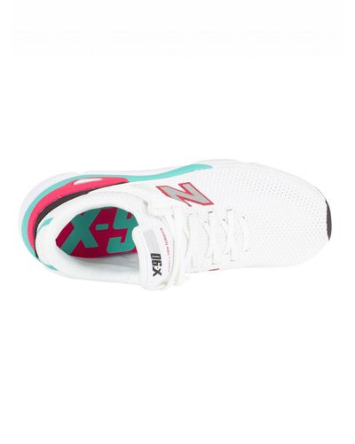 new balance white pink green