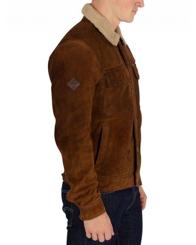 superdry suede trucker jacket