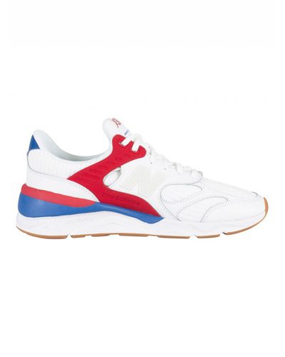 New Balance Suede White/blue/red X-90 