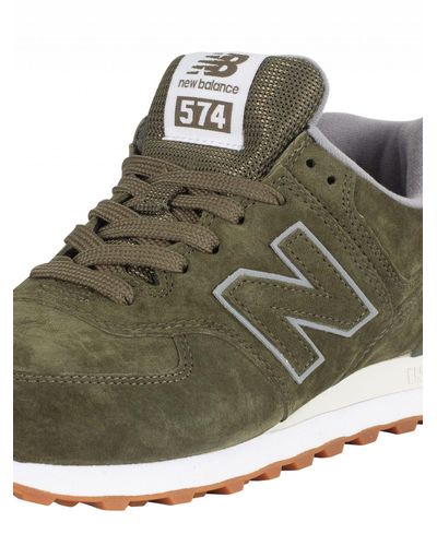 New Balance Suede Mens Dark Covert Green 574 Classic Trainers for Men - Lyst