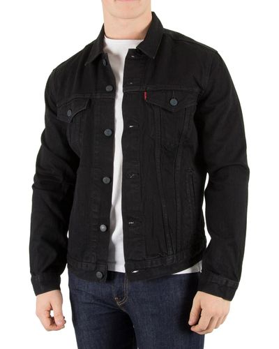 Levi's Cotton Black Berkman Trucker Jacket for Men | Lyst