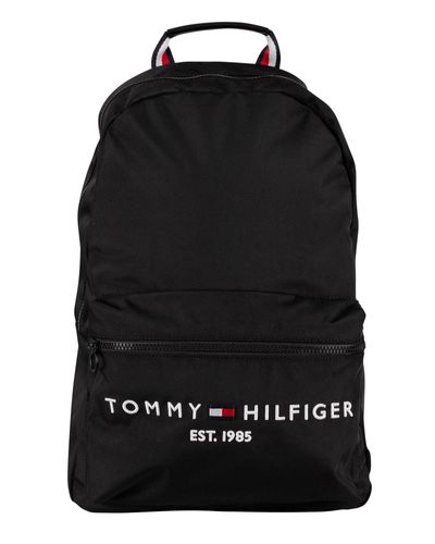 tommy hilfiger white polyester college bags backpacks