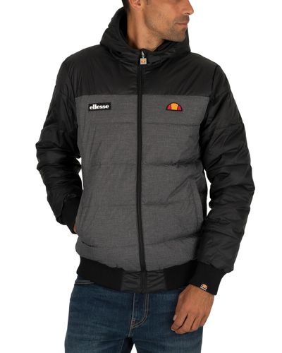 ellesse coated shell jacket navy