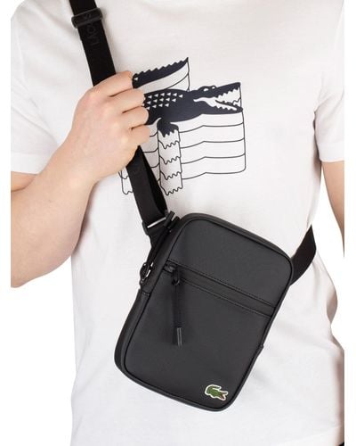 lacoste flat crossover bag