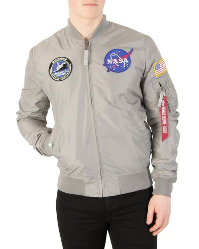 silver nasa bomber jacket