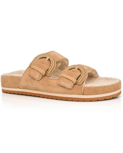 vince women's glyn double buckle slide sandals