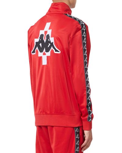 Touhou overdrivelse Isaac Marcelo Burlon Synthetic Kappa Tracksuit Jacket in Red for Men - Lyst