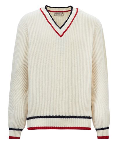 Maison Kitsune Alpaca And Wool Blend Cricket Knit In Beige Natural For Men Lyst