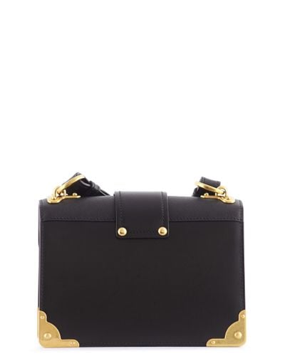 prada saffiano lion knocker cahier bolsa