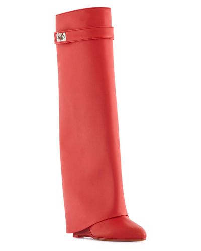red givenchy shark lock boots
