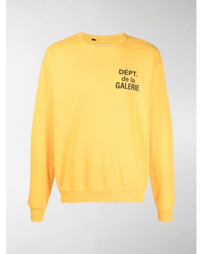 GALLERY DEPT. Logo-print Cotton Sweatshirt in Yellow for Men - Lyst