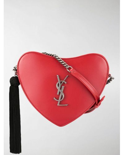 ysl heart bag red