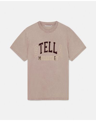 Stella McCartney Tell Stella Boxy T-Shirt, , Taupe - Natural