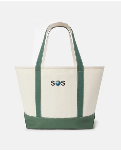 Stella McCartney Sos Embroidered Large Tote Bag - Green