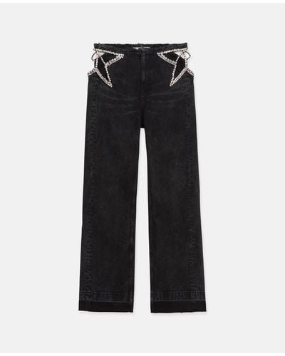 Stella McCartney Star Cut-out Low-rise Jeans - Black