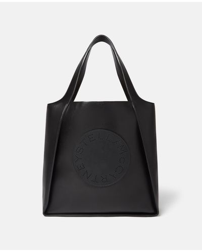 Stella McCartney Stella Logo Square Tote Bag - Black