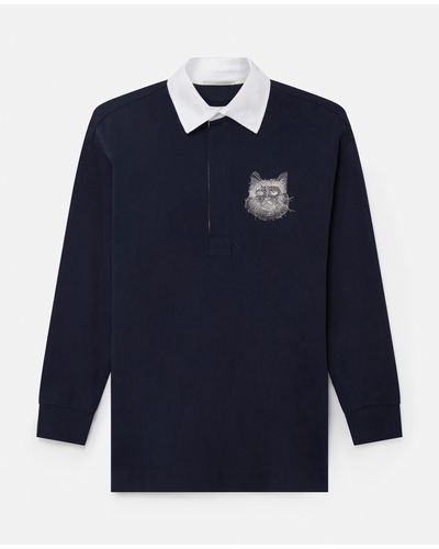 Stella McCartney Cat-Embroidered Sweatshirt Dress, , Deep - Blue