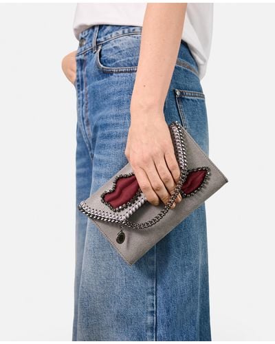 Stella McCartney Falabella Lips Wallet Crossbody Bag - Blue