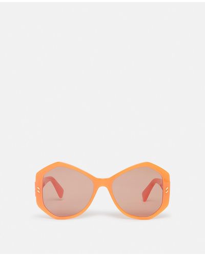 Stella McCartney Falabella Pin Hexagon Sunglasses, , Shiny Opaline - Pink
