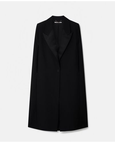 Stella McCartney Tuxedo Tailoring Cape Coat - Black