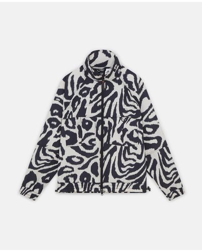 Stella McCartney Truecasuals Leopard Print Woven Track Jacket - White