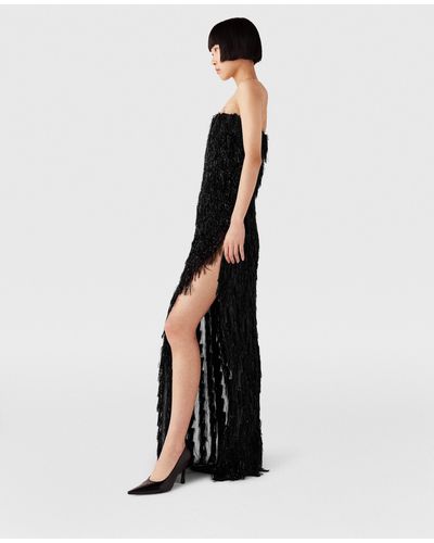 Black tassel maxi dress hot sale