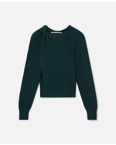 Stella McCartney Regenerated Cashmere Shifting Knot Sweater - Green