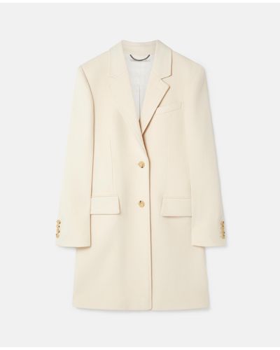 Stella McCartney Structured Single-breasted Coat - Natural