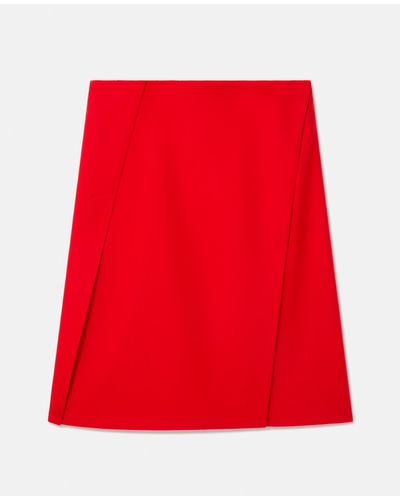 Stella McCartney Split Front A-line Skirt - Red