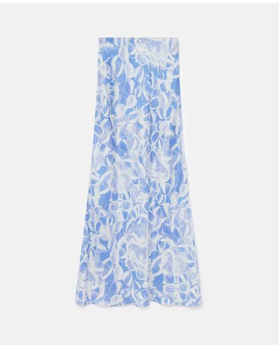 Stella McCartney Sunglasses Print Maxi Skirt - Blue