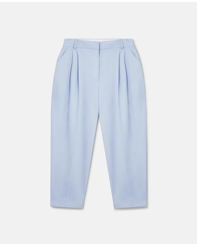 Stella McCartney Cropped Pleated Pants - Blue
