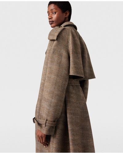 Stella McCartney Belted Check Trench Coat - Brown