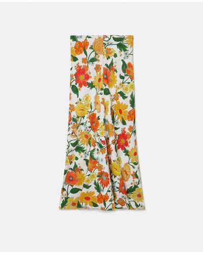 Stella McCartney Lady Garden Print Maxi Skirt - White