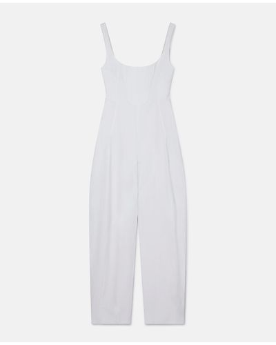 Stella McCartney Linen-cotton Corset Jumpsuit - White