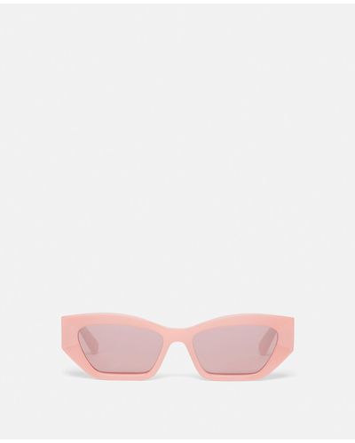 Stella McCartney Logo Cat‐Eye Sunglasses, , Shiny Milky - Pink