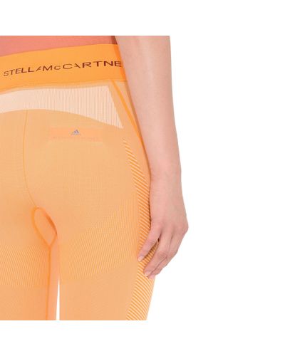 adidas stella mccartney orange leggings