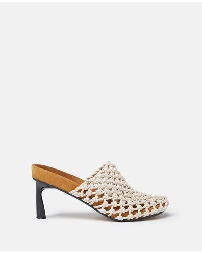 Stella McCartney Terra Recycled Knotted Net Mules - Natural
