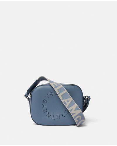 Stella McCartney Logo Grainy Alter Mat Mini Camera Bag - Blue