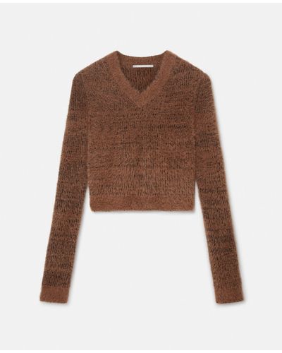 Stella McCartney Fluffy Knit Sweater - Brown