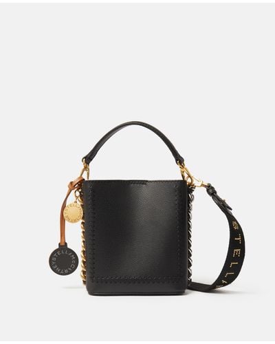 Stella McCartney Frayme Mirum® Mini Square Bucket Bag - Black