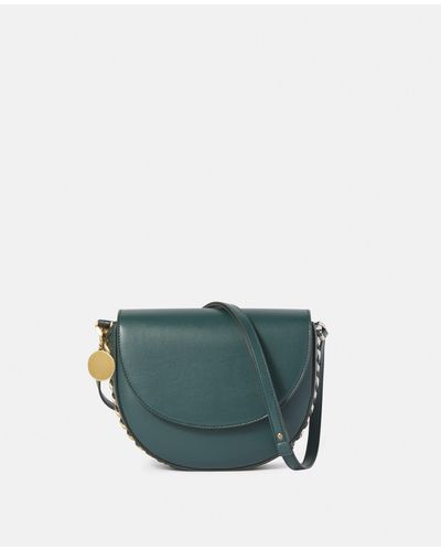 Stella McCartney Frayme Medium Flap Shoulder Bag, , Forest - Green