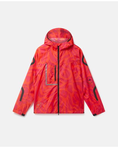 Stella McCartney Truepace Leopard Print Running Jacket, , Real/Active - Red