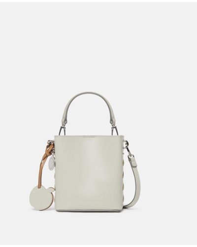 Stella McCartney Veuve Clicquot Woven Bucket Bag - White