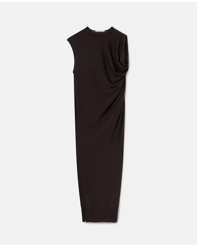 Stella McCartney Asymmetric Draped Maxi Dress - Black