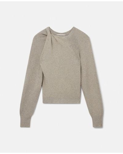 Stella McCartney Regenerated Cashmere Shifting Knot Sweater - Natural