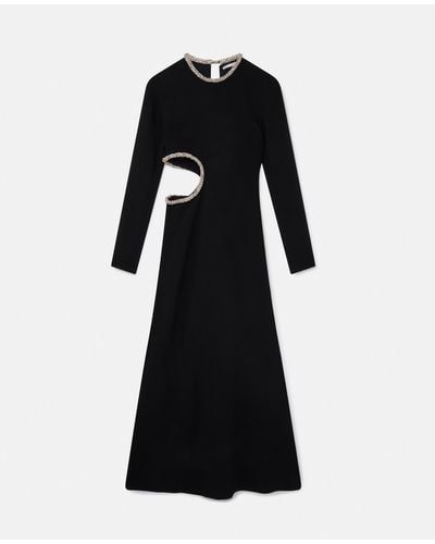 Stella McCartney Rhinestone-detailed Cut-out Gown - Black