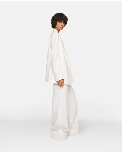 Stella McCartney High-rise Wool Tuxedo Pants - White
