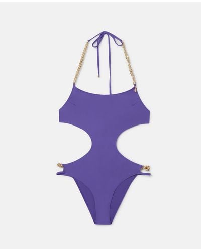 Stella McCartney Falabella Cut-out Swimsuit - Purple